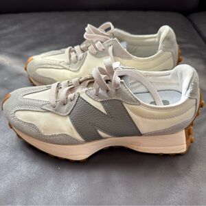 New Balance Cream and Gray Sneakers